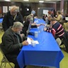 Photo of parishioners and guests enjoying food and fellowship