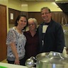 Photo of parishioners working in the kitchen