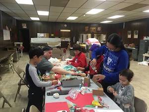 Photos of church youth Christmas activities