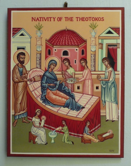 Photo of an icon of the nativity