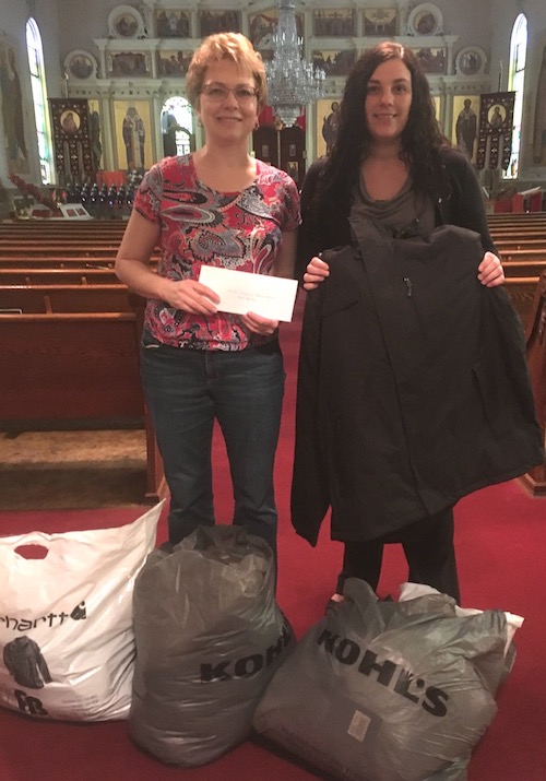 Photo of donation submission to the United Way