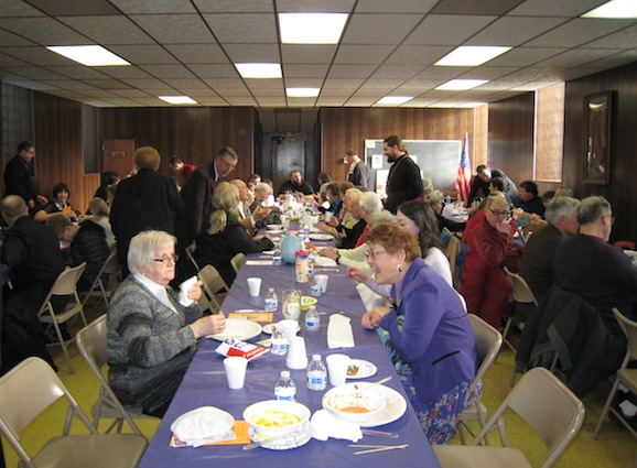 Photo of meal after lenten mission service
