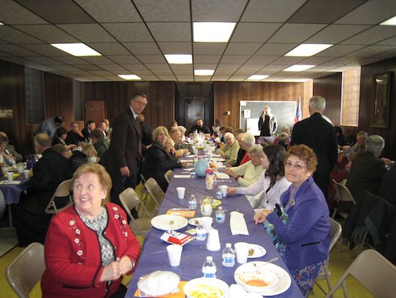 Photo of meal after lenten mission service