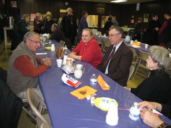 Photo of meal after lenten mission service