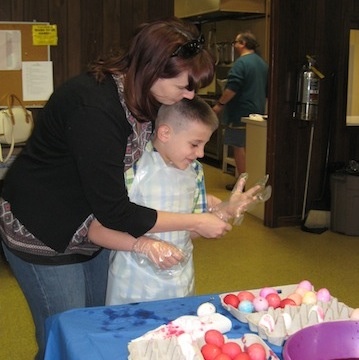 Photo of Easter egg dyeing