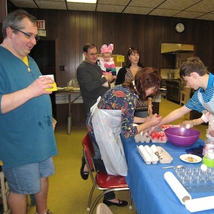 Photo of Easter egg dyeing