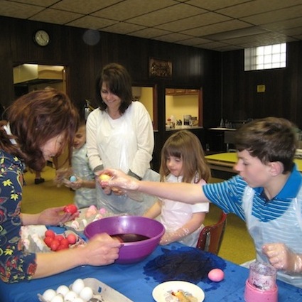 Photo of Easter egg dyeing
