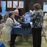 Photo of coffee hour after veterans service