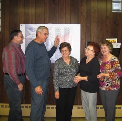 Photo of coffee hour after veterans service