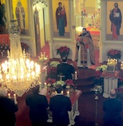 Photo of church interior during St. Michael's Day service