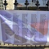 Photo of a banner honoring parishioners and clergy who served in the military