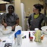 Photo of parishioners making cookies