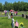 Photo of parishoners at Sts. Peter & Paul Cemetery