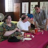 Photo of parishioners socializing during the parish picnic