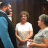 Photo of parishioners socializing during the parish picnic