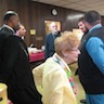 Photo of attendees getting some appetizers