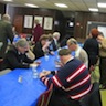 Photo of parishioners and guests enjoying food and fellowship