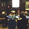 Photo of parishioners and guests enjoying food and fellowship