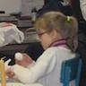 Photo of parishioners writing out Easter cards after the Pascha baking class