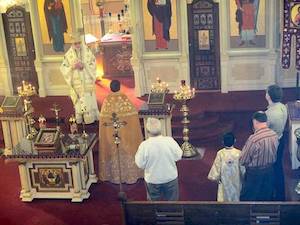 Photos of Bishop Mark's visit for Friday Vespers and Lazarus Saturday