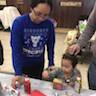 Photo of parish youth making gift boxes