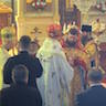 Photo of Fr. Ignatius being awarded the Diocesan Purple Skufia for his service