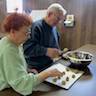 Photo of parishoners baking cookies