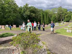 Photos from blessing graves at Sts. Peter & Paul’s Cemetery in Centralia and St. Michael’s Cemetery in Mt. Carmel.